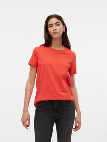 Vero Moda VMPAULA T-shirts -Cayenne - 10243889
