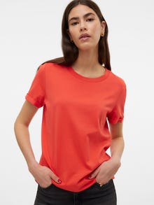 Vero Moda VMPAULA T-shirts -Cayenne - 10243889
