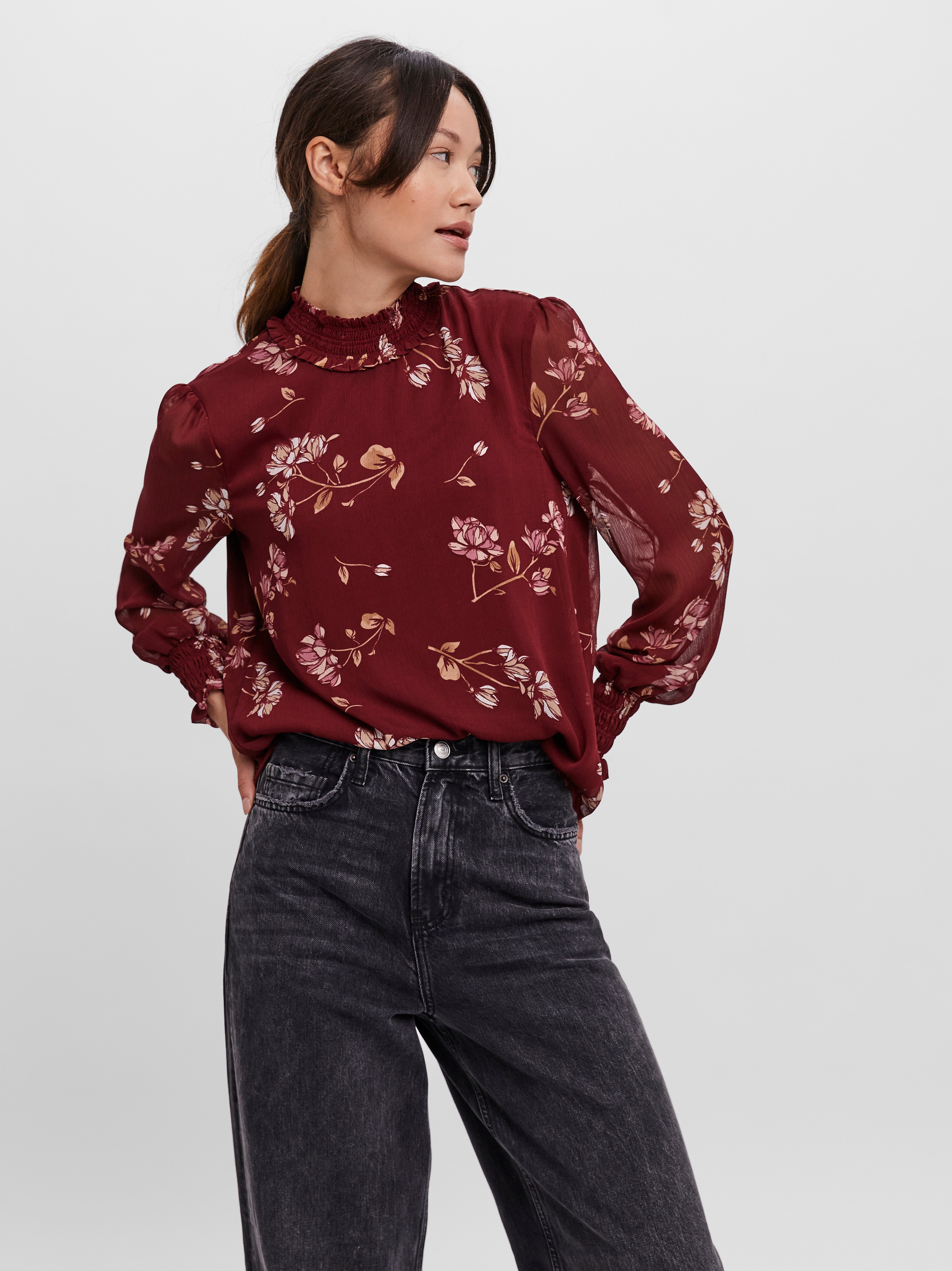 Vero Moda Blouse met korte mouwen zwart casual uitstraling Mode Blouses Blouses met korte mouwen 