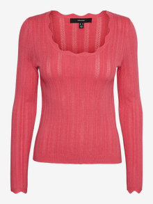 Vero Moda Neljakandiline kaelus Pullover -Honeysuckle - 10244952