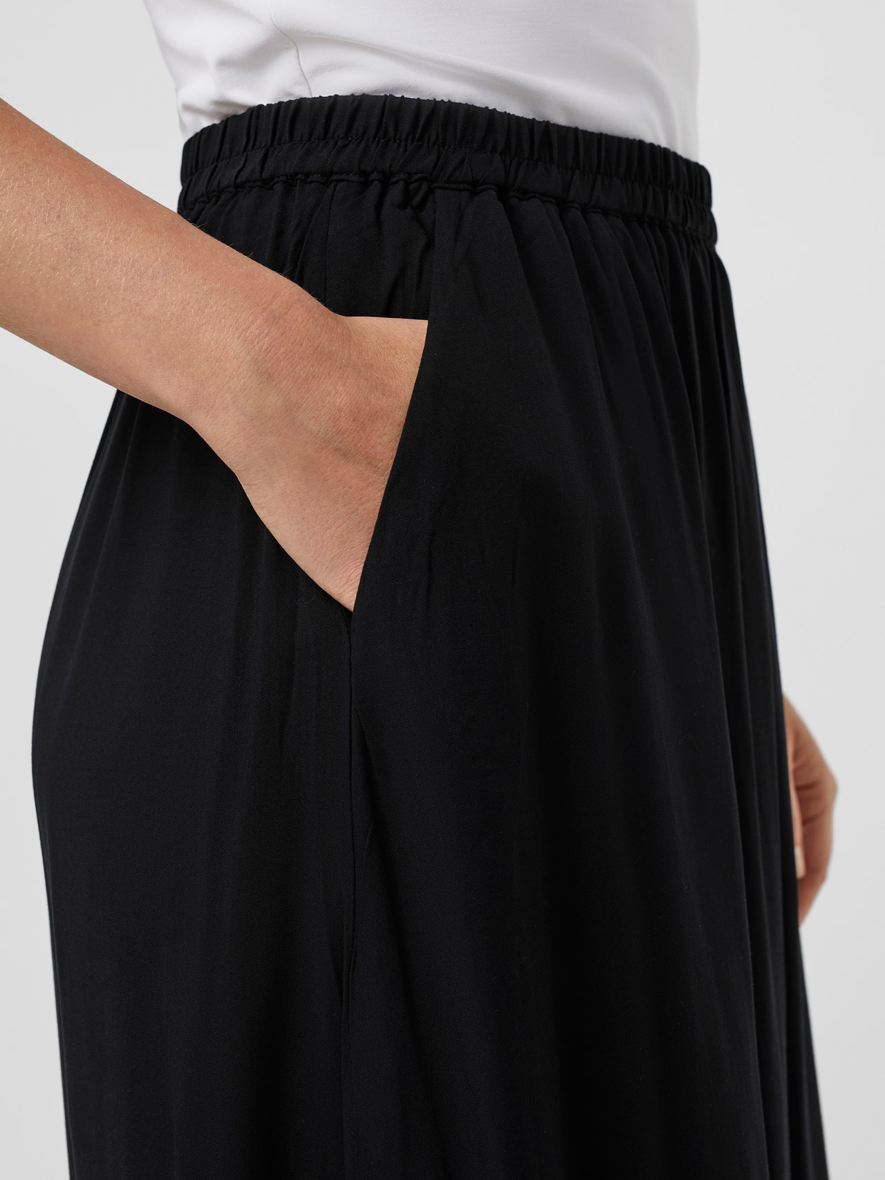 Vero Moda VMEASY Wysoka talia Długa spódnica -Black - 10245157