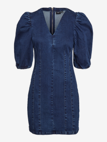Vero Moda VMAIMEE Trumpa suknelė -Dark Blue Denim - 10245690