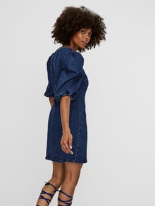Vero Moda VMAIMEE Trumpa suknelė -Dark Blue Denim - 10245690