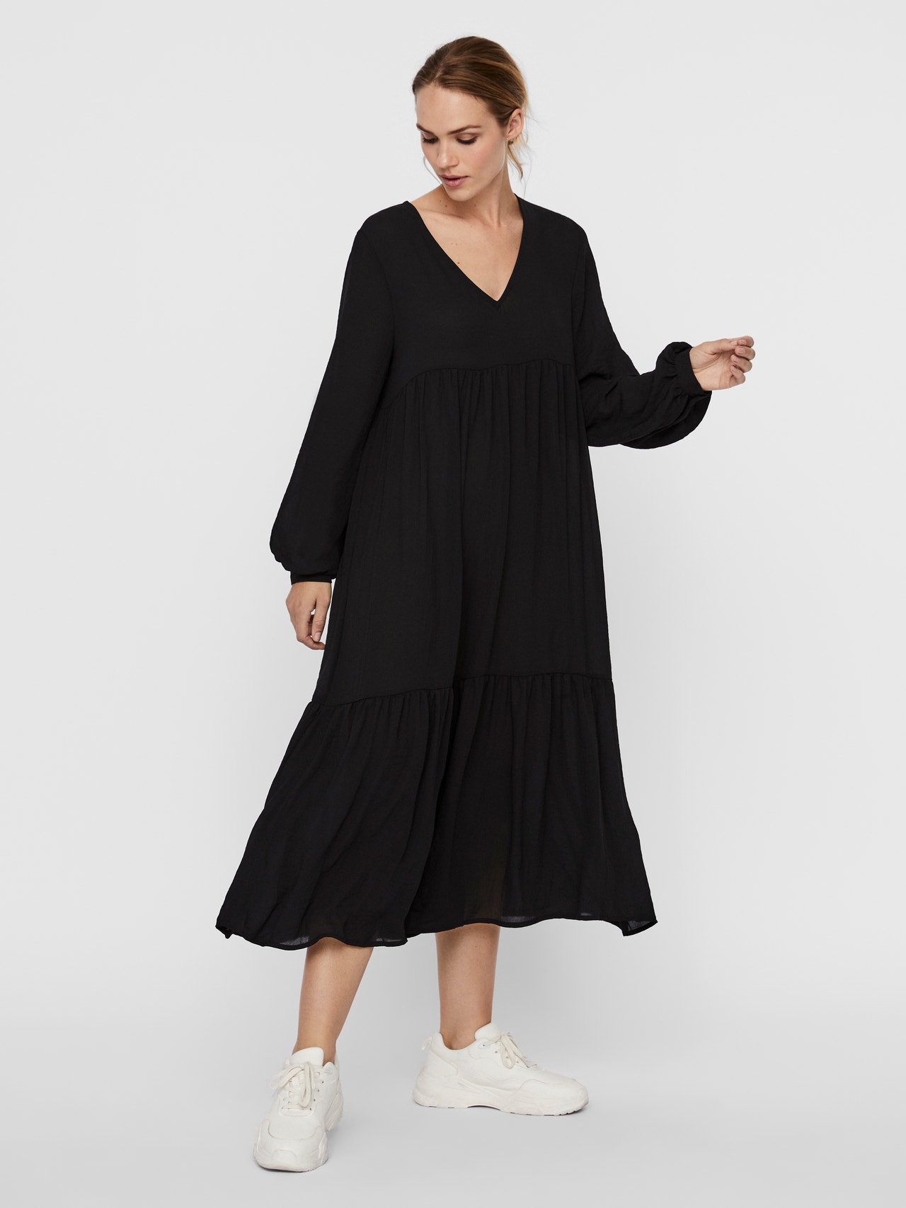 Vero Moda VMZIGGA Langes Kleid -Black - 10245854