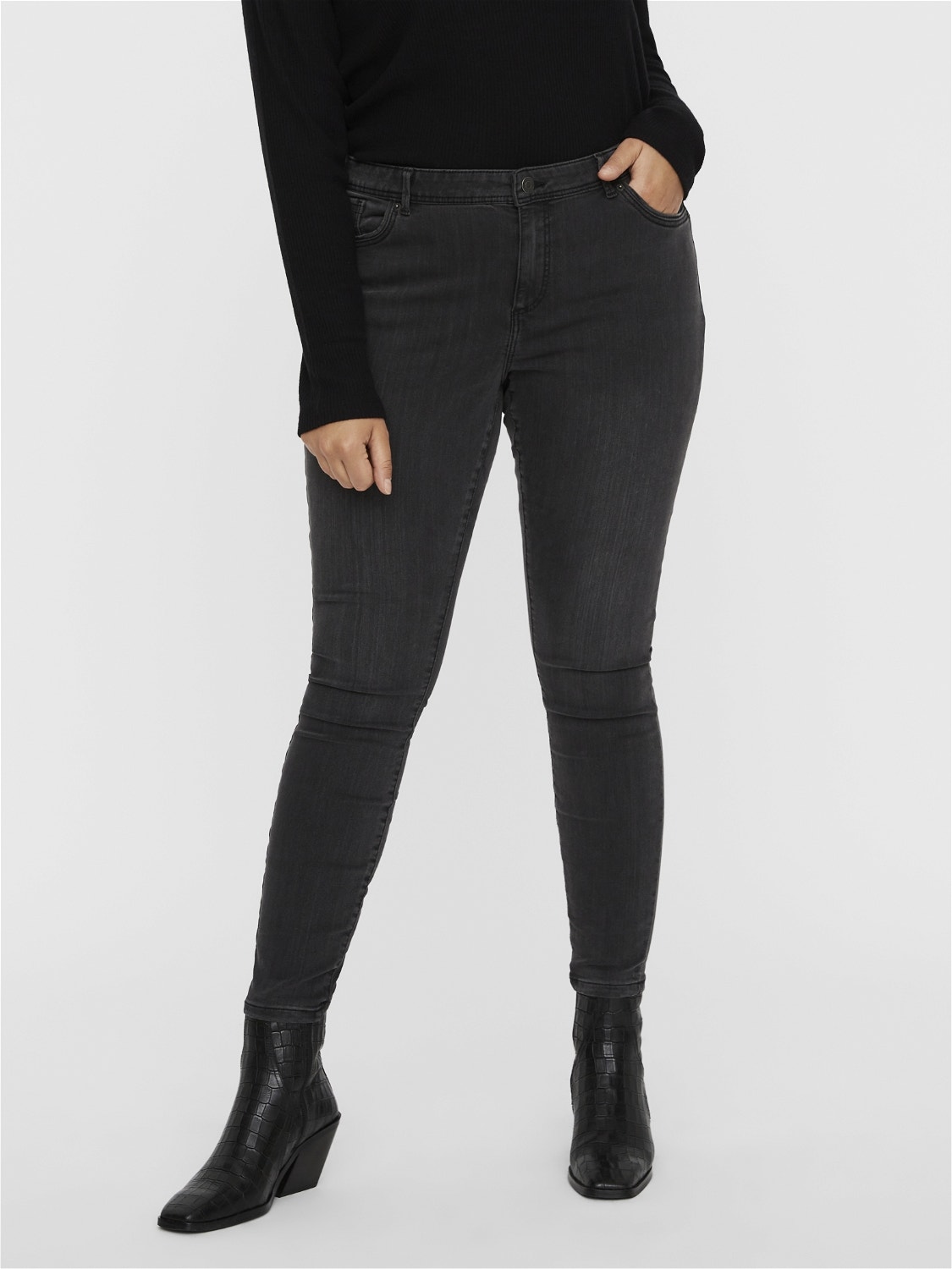 True To You Skinny Ultra High Ankle Jeans Black Ladies H&M, 54% OFF