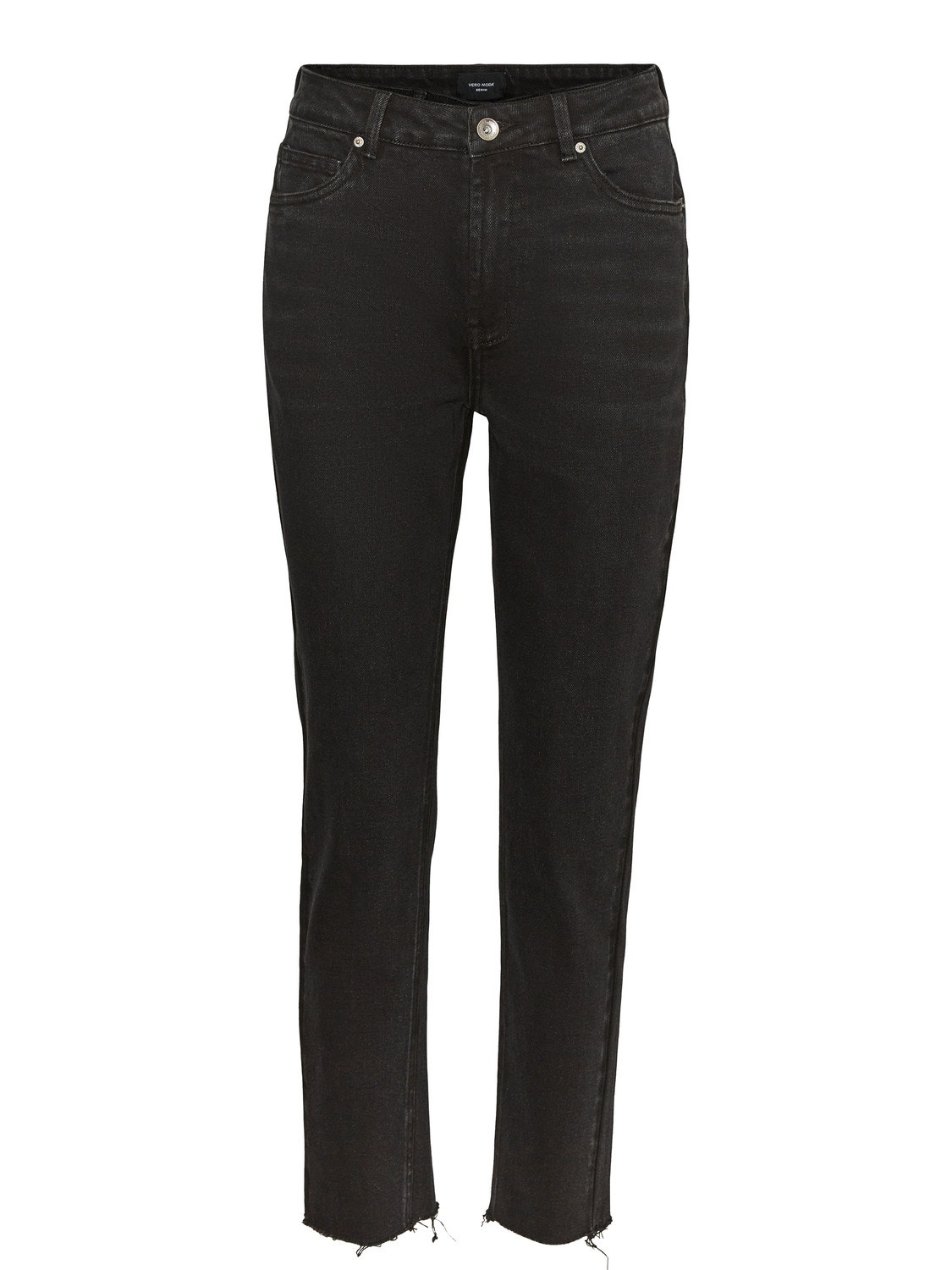 Vero Moda VMBRENDA Hög midja Rak passform Jeans -Black Denim - 10247008