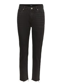 Vero Moda VMBRENDA Hohe Taille Gerade geschnitten Jeans -Black Denim - 10247008