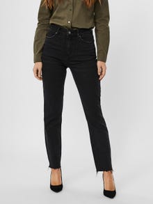 Vero Moda VMBRENDA Wysoki stan Krój prosty Jeans -Black Denim - 10247008