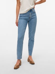 Vero Moda VMBRENDA Wysoki stan Krój mom Jeans -Light Blue Denim - 10247009
