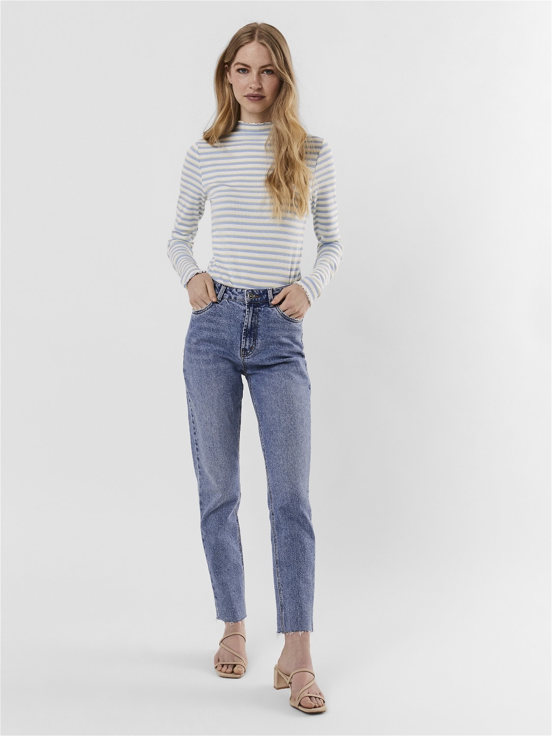 Vero Moda VMBRENDA Høj talje Straight fit Jeans -Light Blue Denim - 10247009