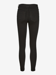 Vero Moda VMTILDE Normaali vyötärö Slim fit Farkut -Black Denim - 10247110