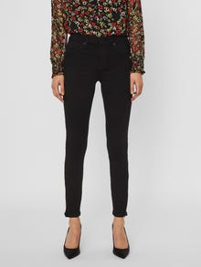 Vero Moda VMTILDE Mid Rise Slim Fit Jeans -Black Denim - 10247110