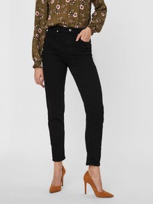 Vero Moda VMJOANA Slim Tapered Fit Jeans -Black Denim - 10247135
