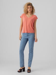 Vero Moda VMFILLI T-Shirt -Georgia Peach - 10247666