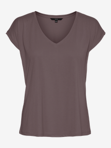 Vero Moda VMFILLI T-Shirt -Plum Truffle - 10247666