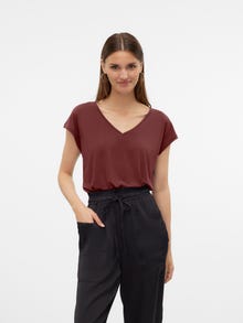 Vero Moda VMFILLI T-Shirt -Fired Brick - 10247666