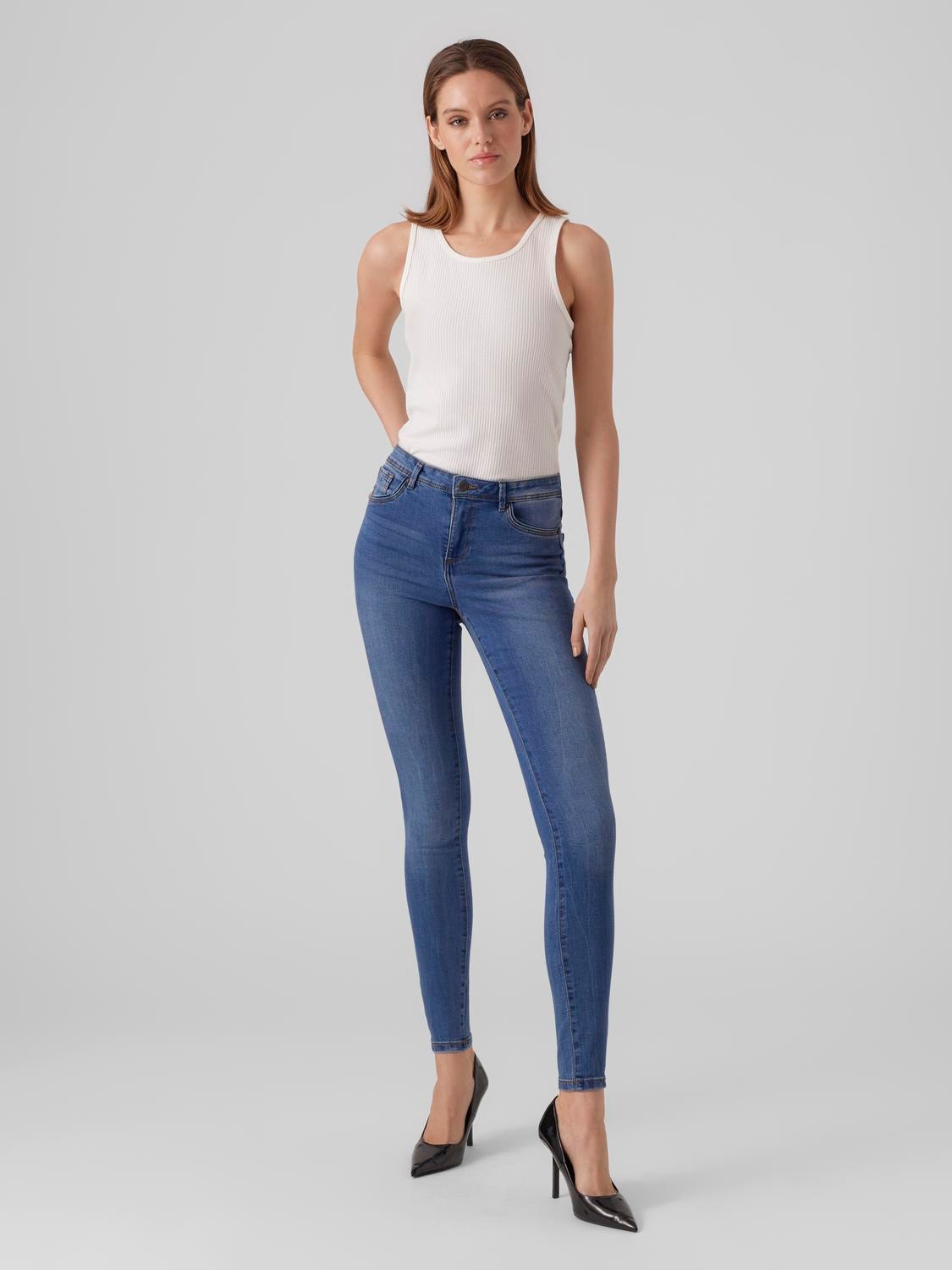 Vero Moda VMTANYA Skinny Fit Jeans -Medium Blue Denim - 10247894