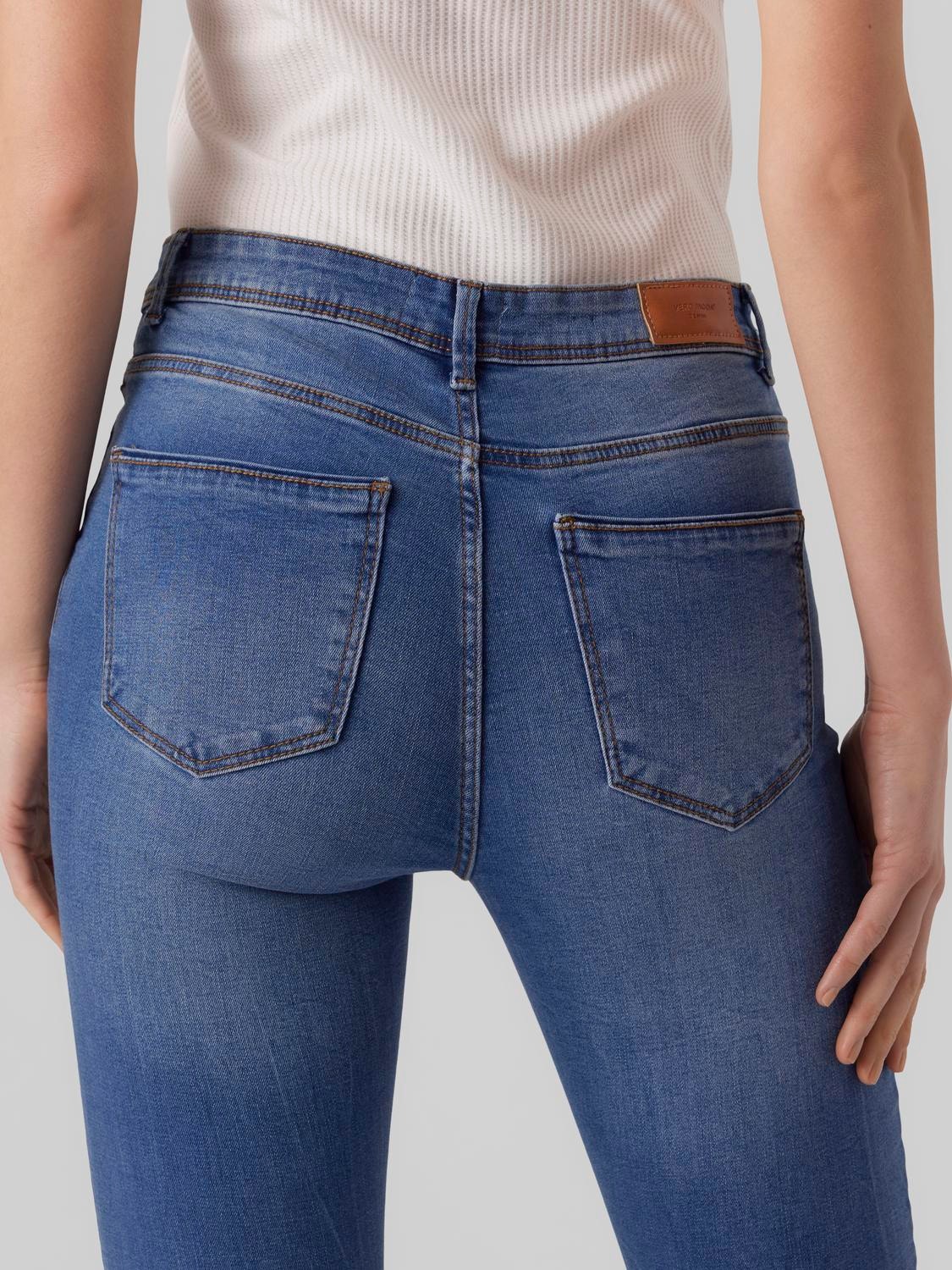 Vero Moda VMTANYA Medelhög midja Skinny Fit Jeans -Medium Blue Denim - 10247894