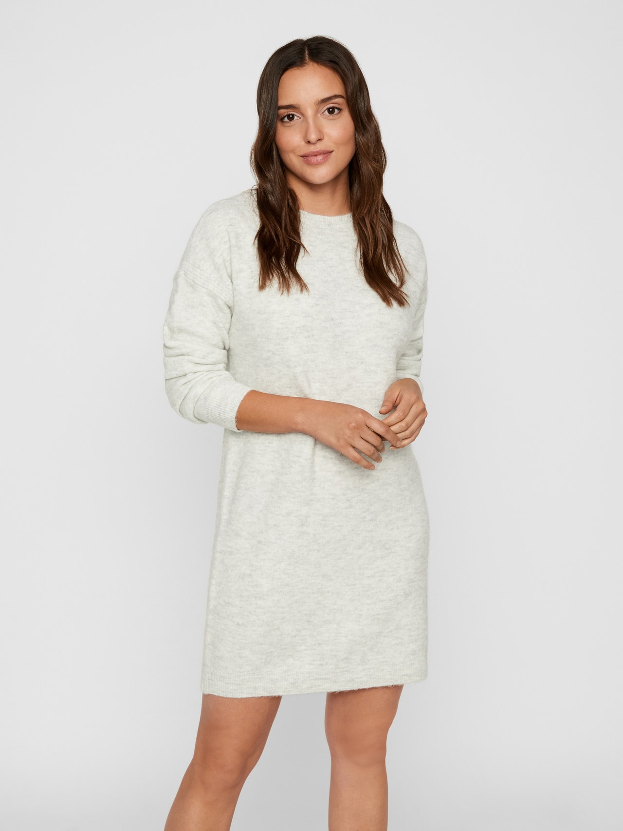 Vero Moda VMBLAKELY Długa sukienka -Light Grey Melange - 10247924