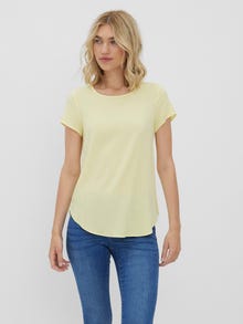 Vero Moda VMBECCA T-Shirt -Lemon Meringue - 10248152