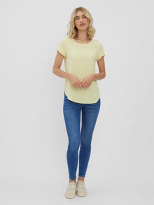 Vero Moda VMBECCA T-Shirt -Lemon Meringue - 10248152