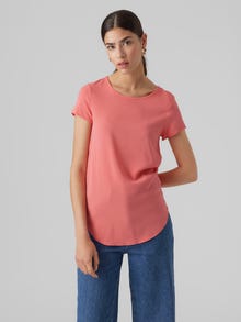 Vero Moda VMBECCA T-Shirt -Sun Kissed Coral - 10248152