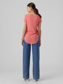 Vero Moda VMBECCA T-Shirt -Sun Kissed Coral - 10248152