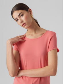 Vero Moda VMBECCA T-Shirt -Sun Kissed Coral - 10248152