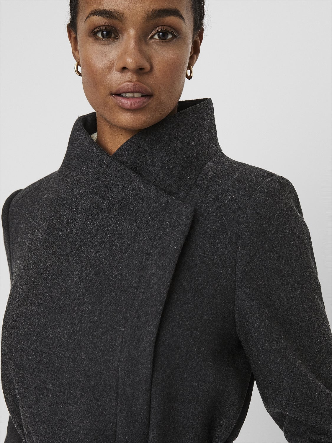 Vero moda hotsell grey wool coat