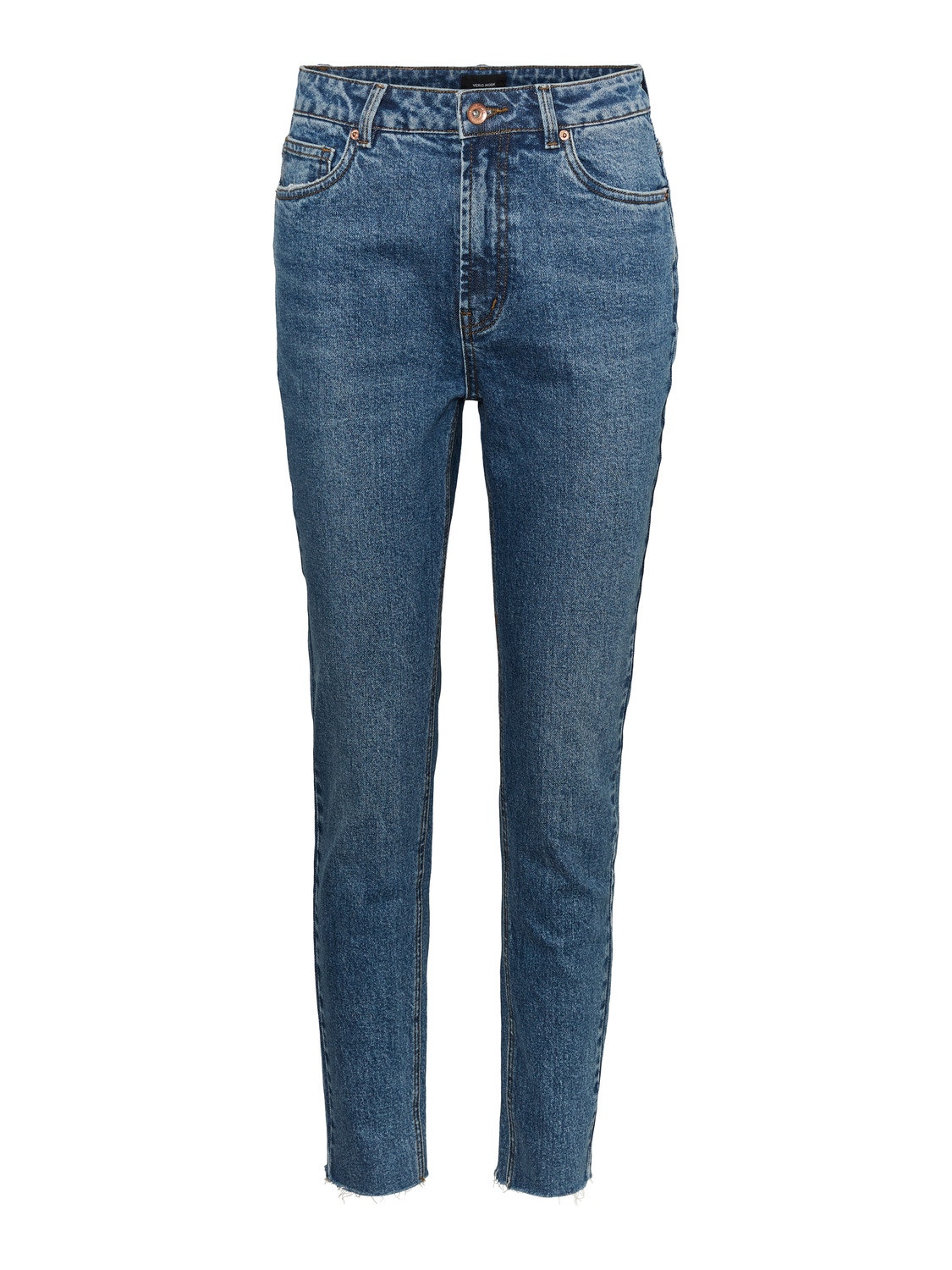 Vero Moda VMBRENDA Hohe Taille Gerade geschnitten Jeans -Medium Blue Denim - 10248825