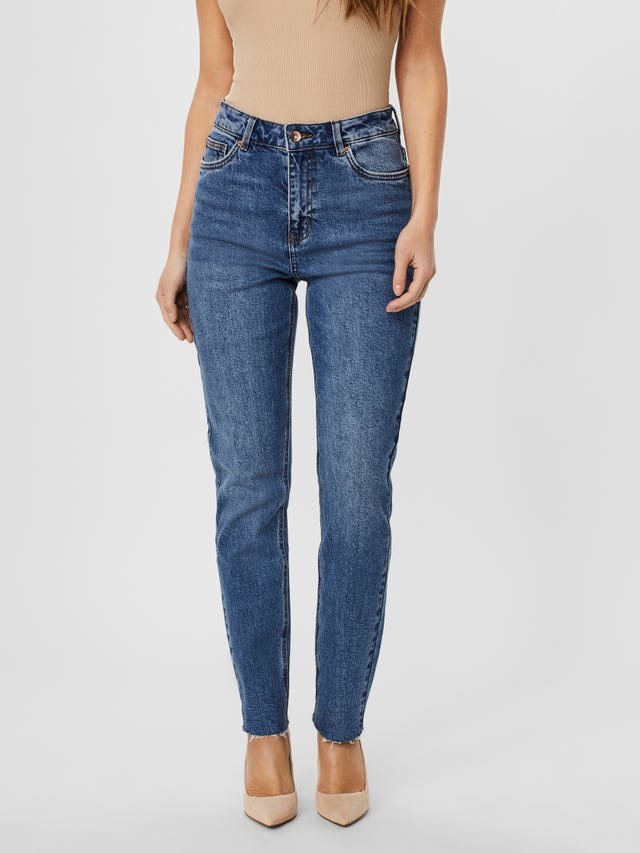 Vero Moda VMBRENDA Hohe Taille Gerade geschnitten Jeans - 10248825