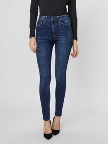 Vero Moda VMSOPHIA Hohe Taille Skinny Fit Jeans -Dark Blue Denim - 10248830