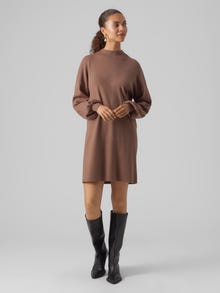 Vero Moda VMNANCY Kurzes Kleid -Brown Lentil - 10249116