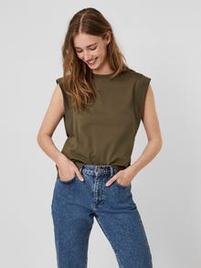Vero Moda VMPLACE T-shirt -Ivy Green - 10249193