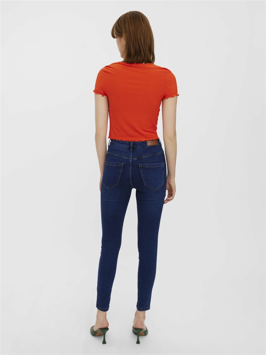 Vero Moda VMSOPHIA Hög midja Slim Fit Jeans -Dark Blue Denim - 10249307
