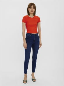 Vero Moda VMSOPHIA Vita alta Slim Fit Jeans -Dark Blue Denim - 10249307