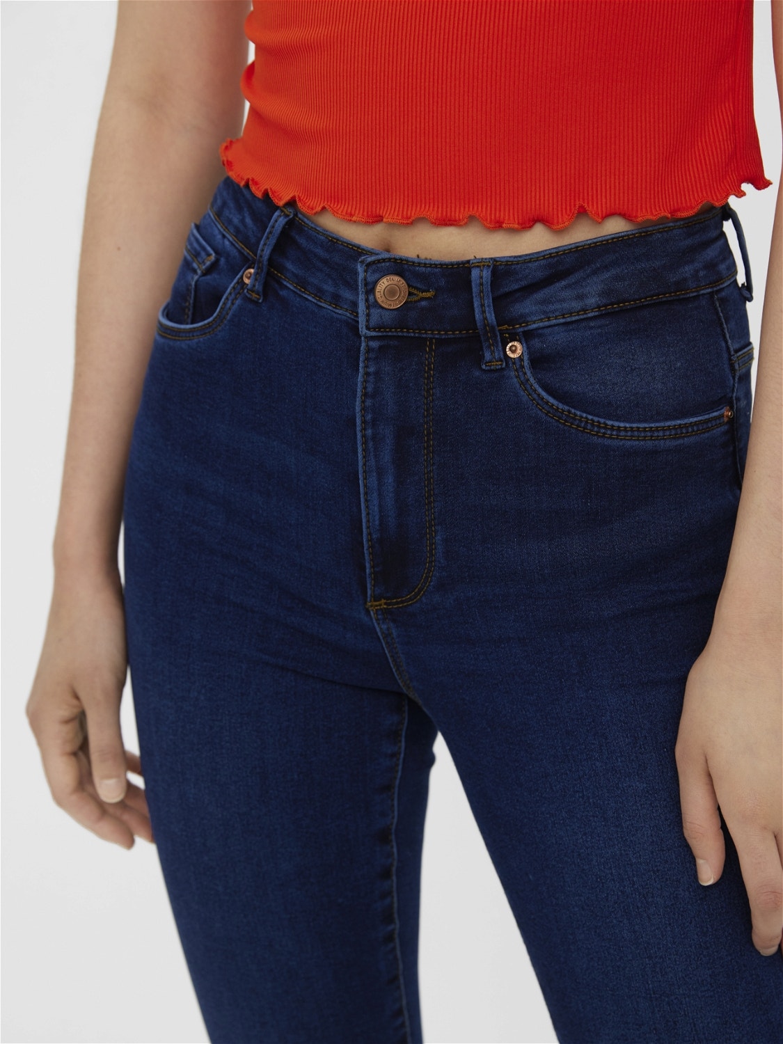 Vero Moda VMSOPHIA Slim Fit Jeans -Dark Blue Denim - 10249307