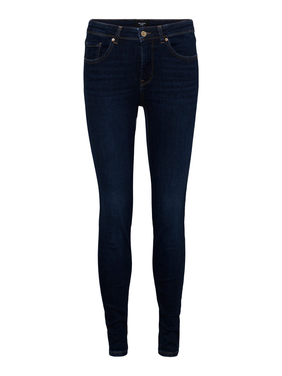 VERO MODA VMLUX Jeans Donna Slim Fit – Vita Media, Denim Blu Scuro – Jeans Attillati E Comodi