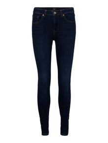 Vero Moda VMLUX Taille moyenne Slim Fit Jeans -Dark Blue Denim - 10249477