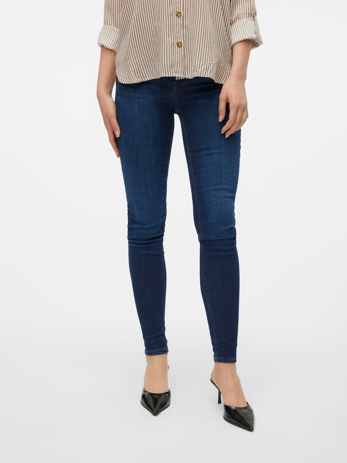 Mid rise colored store jeans