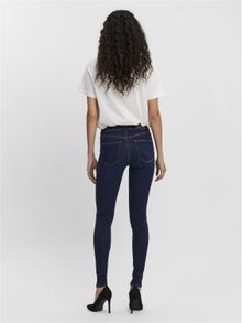 Vero Moda VMLUX Middels høyt snitt Slim Fit Jeans -Dark Blue Denim - 10249477