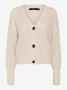 Vero Moda VMLEA Stickad kofta -Birch - 10249632