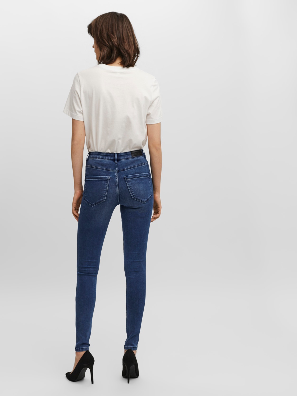 Vero Moda VMSOPHIA Høj talje Slim fit Jeans -Medium Blue Denim - 10249714