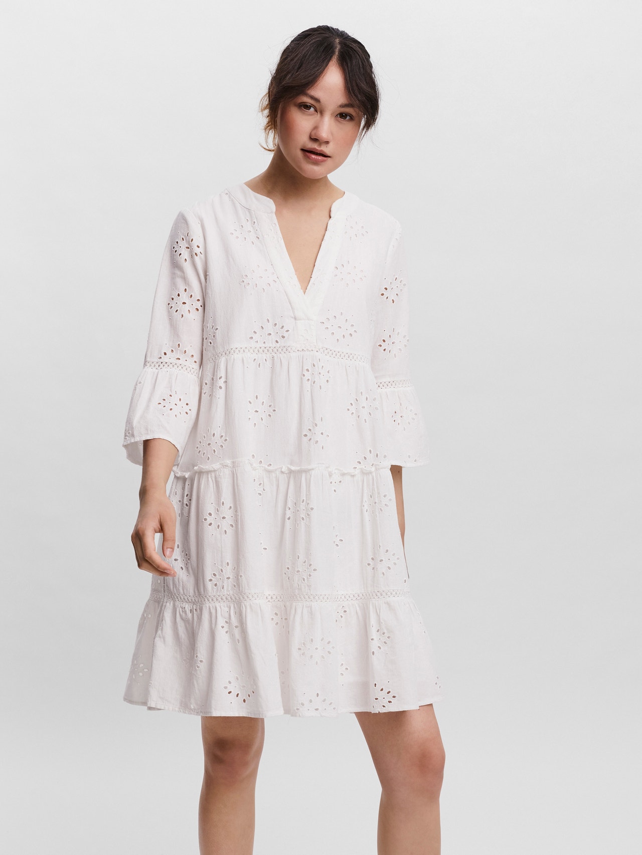 Short | White Vero dress | VMDICTHE Moda® Clear