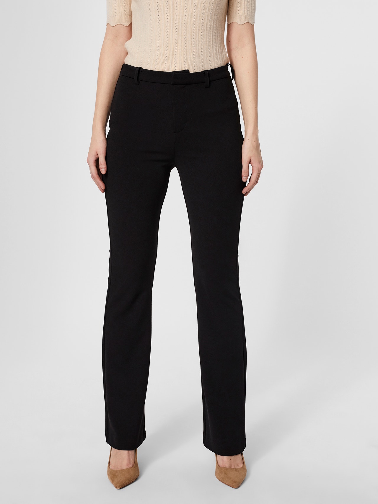 Vero Moda VMAMIRA Mid waist Trousers -Black - 10250284