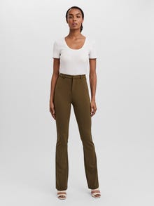 Vero Moda VMAMIRA Mid waist Broek -Dark Olive - 10250284