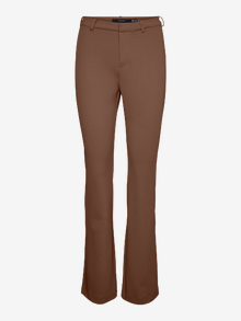 Vero Moda VMAMIRA Mid waist Trousers -Cacao Nibs - 10250284