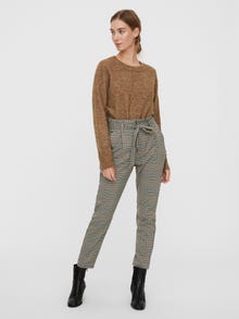 Vero Moda VMEVA High waist Trousers -Tobacco Brown - 10250396