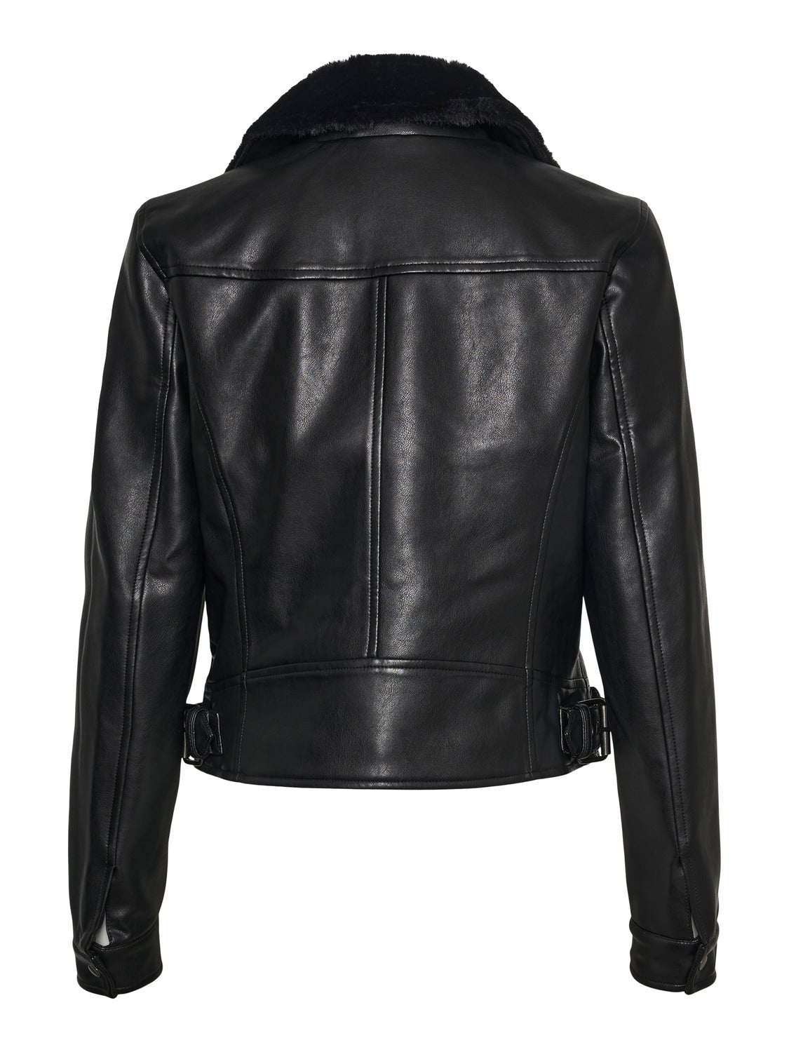 Leather look biker jacket | Black | Vero Moda®