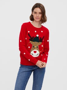 Vero Moda VMTINSEL Pullover -Chinese Red - 10250538